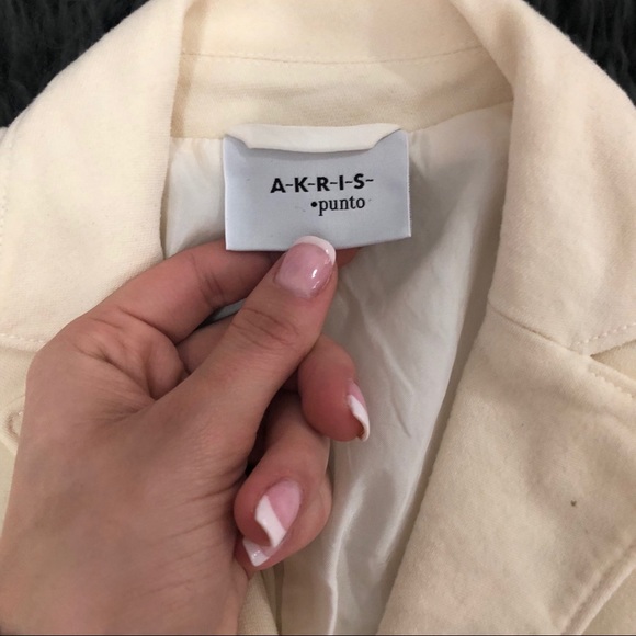 Akris Punto Cream Blazer Size 6 - Picture 2 of 6